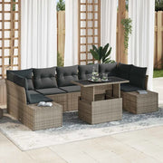 Set Divano da Giardino con cuscino 8 pcs Grigio