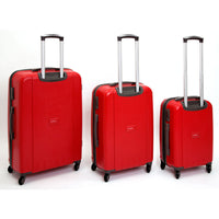 Set 3 Valigie Trolley Rigide in Polipropilene 4 Ruote TSA Ravizzoni Iron Rosso
