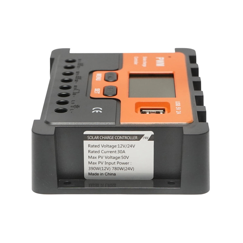 Regolatore di tensione per pannello solare 30A 12V/24V 2X porta USB 5V/2A Breckner Germany
