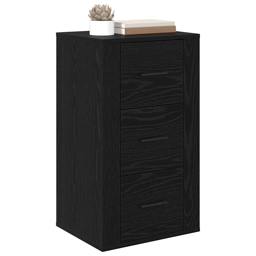 Credenza-Buffet-Armadio da cucina Rovere nero 40 x 33 x 70 cm Legno multistrato 626255