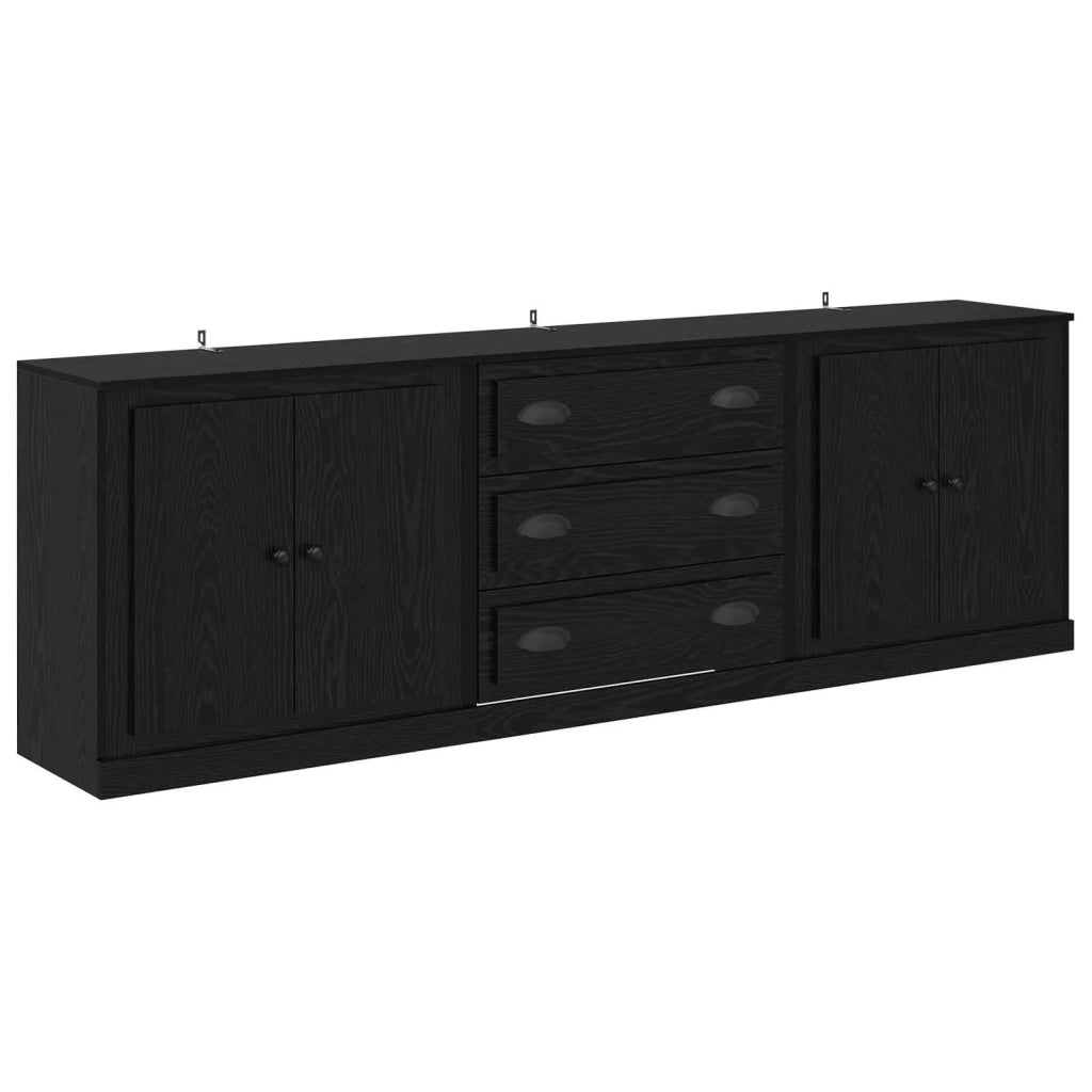 Sideboards con cassetto 3 pcs Rovere Nero 70 x 35,5 x 67,5 cm