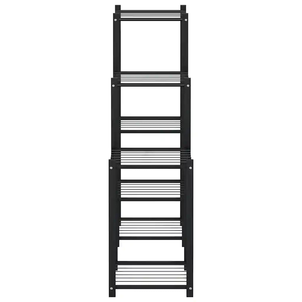 Portafiori 83x25x80 cm Nero in Ferro 343129