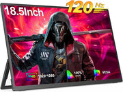 Monitor 18,5 pollici - Portatile - 1920 x 1080 Full HD - 16:9 - 120 Hz - Sgancio rotativo - HDR400 - Angolo di visuale 178 gradi - IPS - Contrasto 1100:1 - Brillantezza 300 cd/m - Tempo di risposta 16 ms - Mini HDMI - USB C - VESA - Altoparlanti