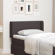 Orecchie testiera 2 pcs Square Tessuto Marrone Scuro