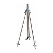 VALLA Supporto Irrigatori 3-4'' F mm 20 in Acciaio Zincato con Altezza Regolabile Attacco Filettato e Portagomma in Nylon Curvo colore Nero