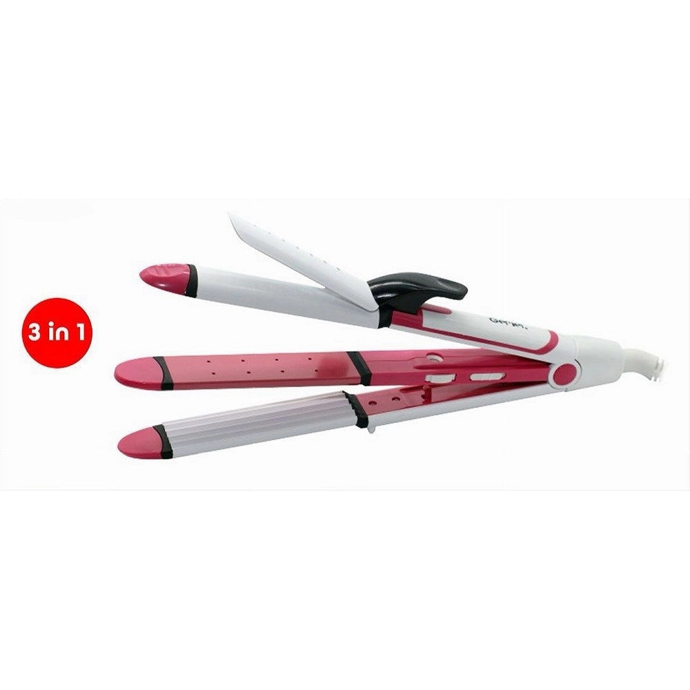 Trade Shop - Piastra Capelli Ferro Arricciacapelli Professionale Multistyler 3 In 1 Gm-1958 -