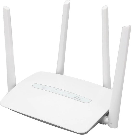 Router 4G WiFi con Antenne Esterna - Supporto per 32 Utenti - Connessione WiFi Velocissima 150 Mbps - Bianco