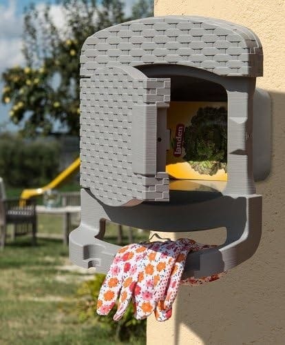 PORTA TUBO IN RATTAN A PARETE