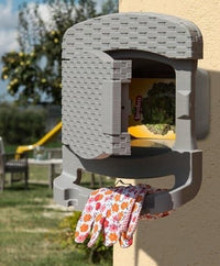 PORTA TUBO IN RATTAN A PARETE