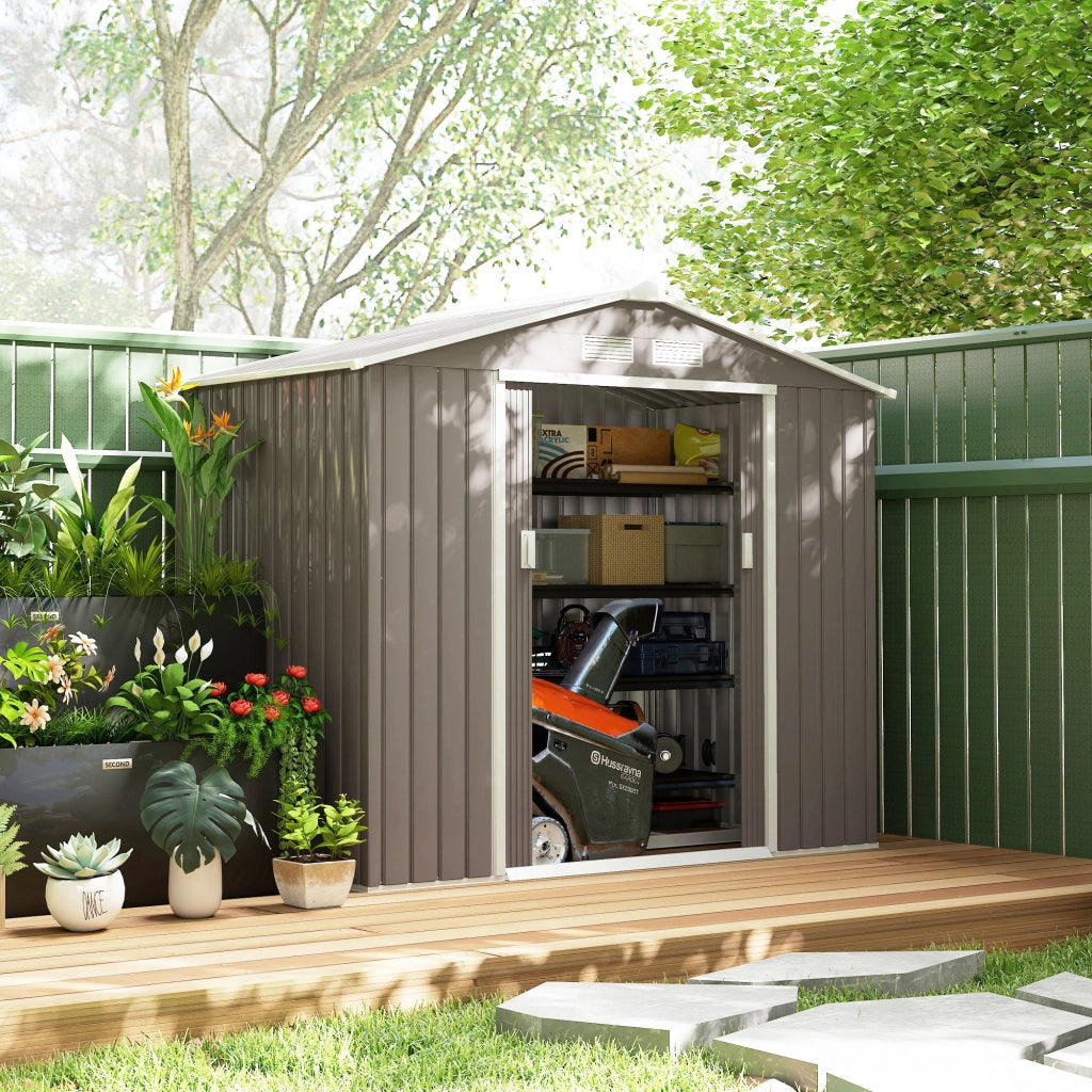 Casetta da Giardino ¨C zephmum ¨C Grigio 213x130x185 cm