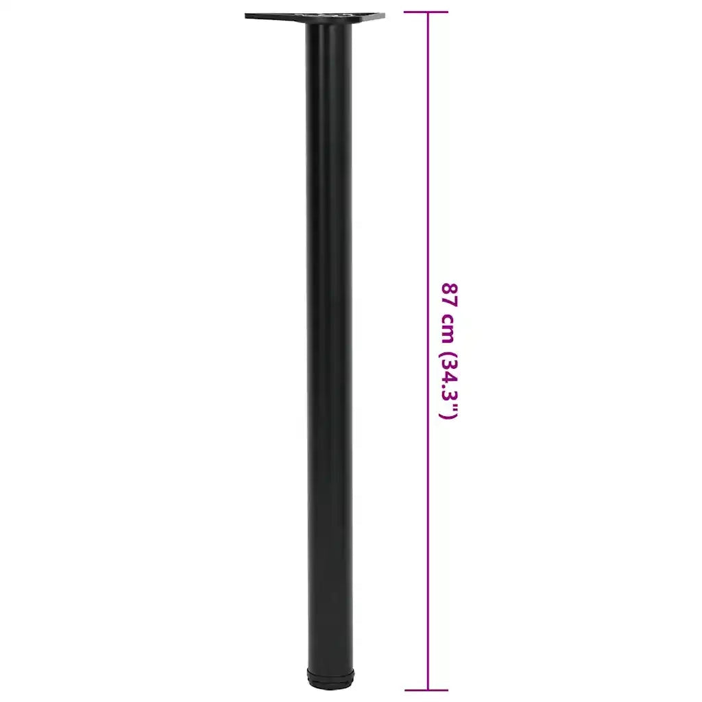 Set Gambe Tavolo Altezza Regolabile Nere 870 mm