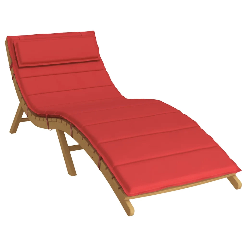 Cuscino per Lettino Rosso 180x60x4 cm in Tessuto Oxford 361858