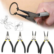 Trade Shop - Set 4 Pinze Per Anelli Elastici Interni Esterni 170mm 7" Dritte Angolo 90° -