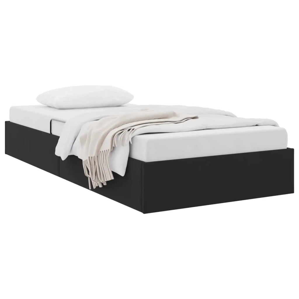 Letto ottomano con archiviazione Nero 90 x 200 cm Velluto 3442858