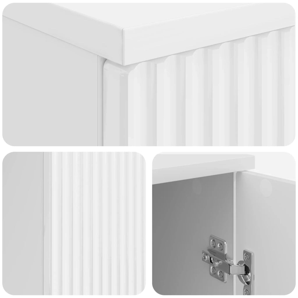 Scrivania Bianco Lucido 142,5 x 50 x 75 cm Legno ingegnerizzato 3414625