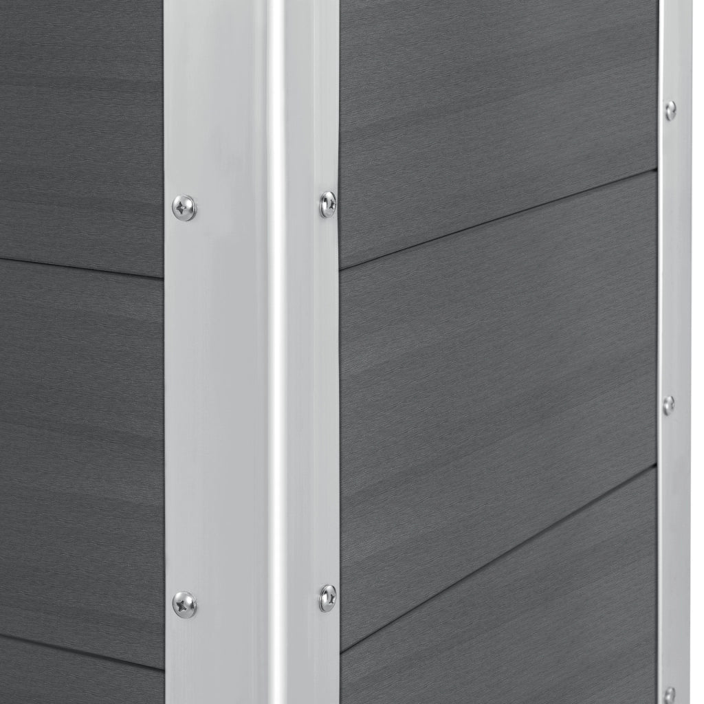 Fioriera da Giardino Esens in WPC Portafiori con Fondo Aperto 100x50x50 cm - Grigio NEU.HOLZ