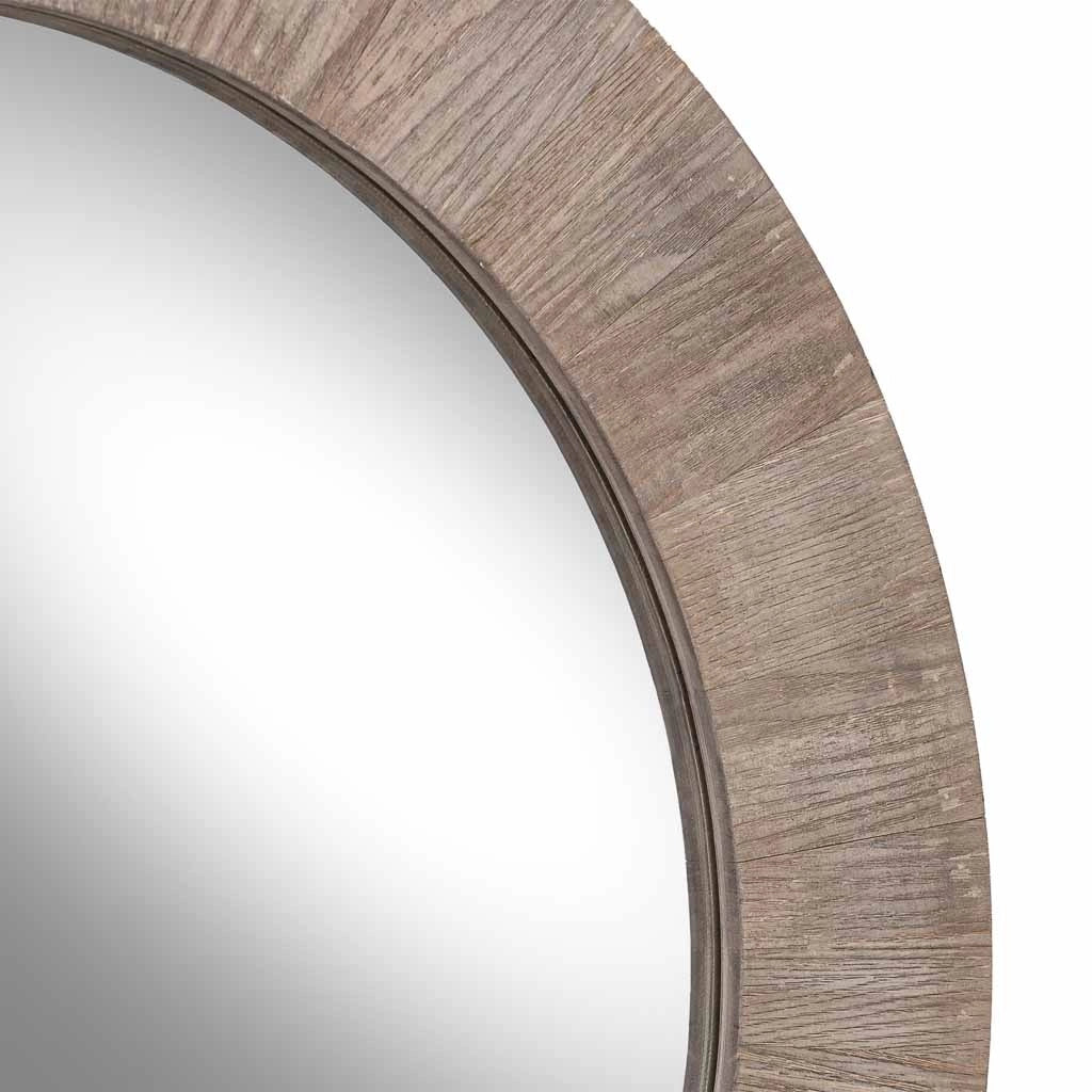 Specchio in legno marrone D80x4 cm
