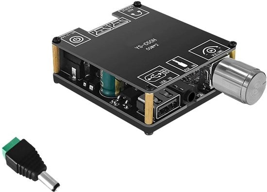 Amplificatore Digitale Stereo - Formato Compatto - Bluetooth - Adatto per Altoparlanti da 4/8 Ohm - 2 Canali -