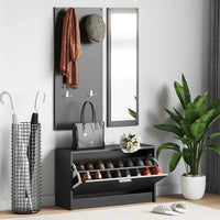 Set Scarpiere 3 in 1 Nero in Legno Multistratocod mxl 119456