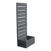 Fioriera in legno composito Heerde con schermo per la privacy 150 x 56 x 38 cm grigio 03_0009493