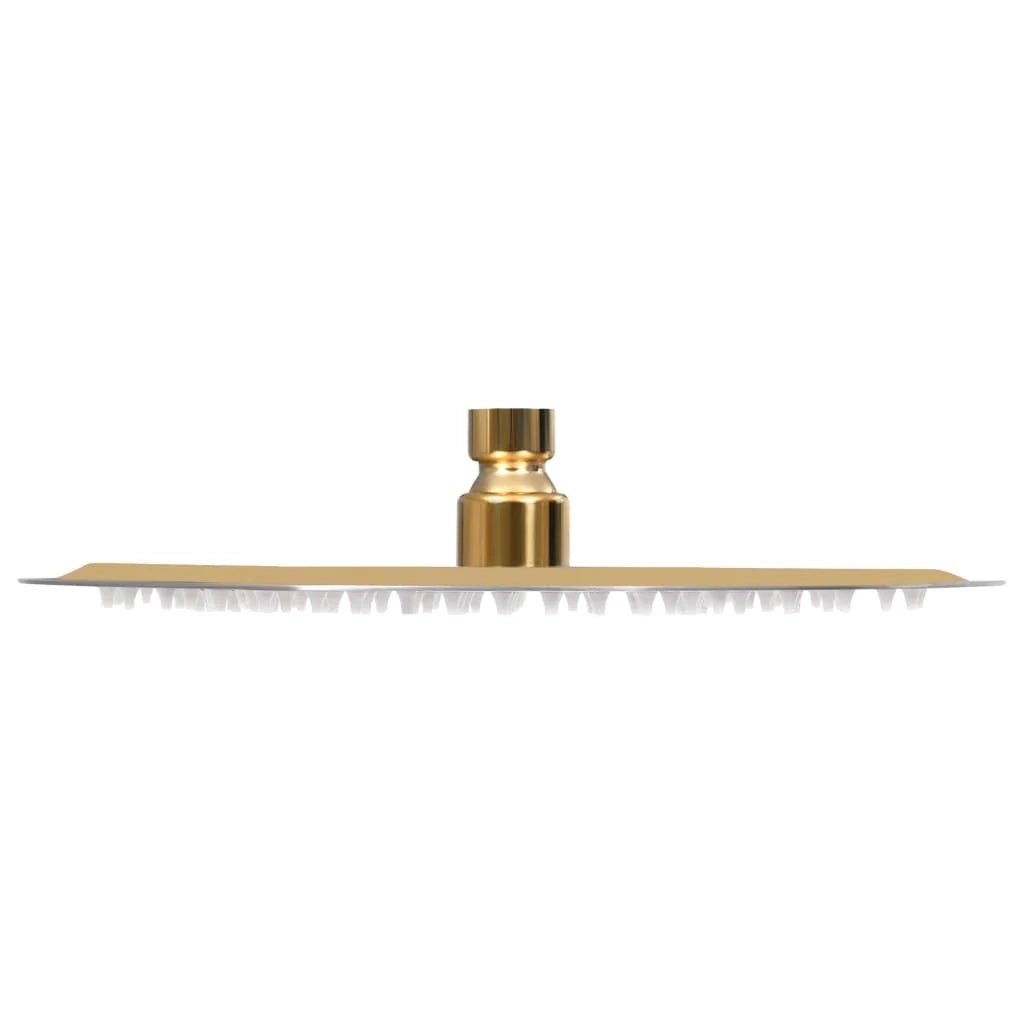 Soffione doccia a pioggia soffione doccia a spruzzo doccetta accessorio da bagno acciaio inox 25 cm rotondo oro 02_0002086