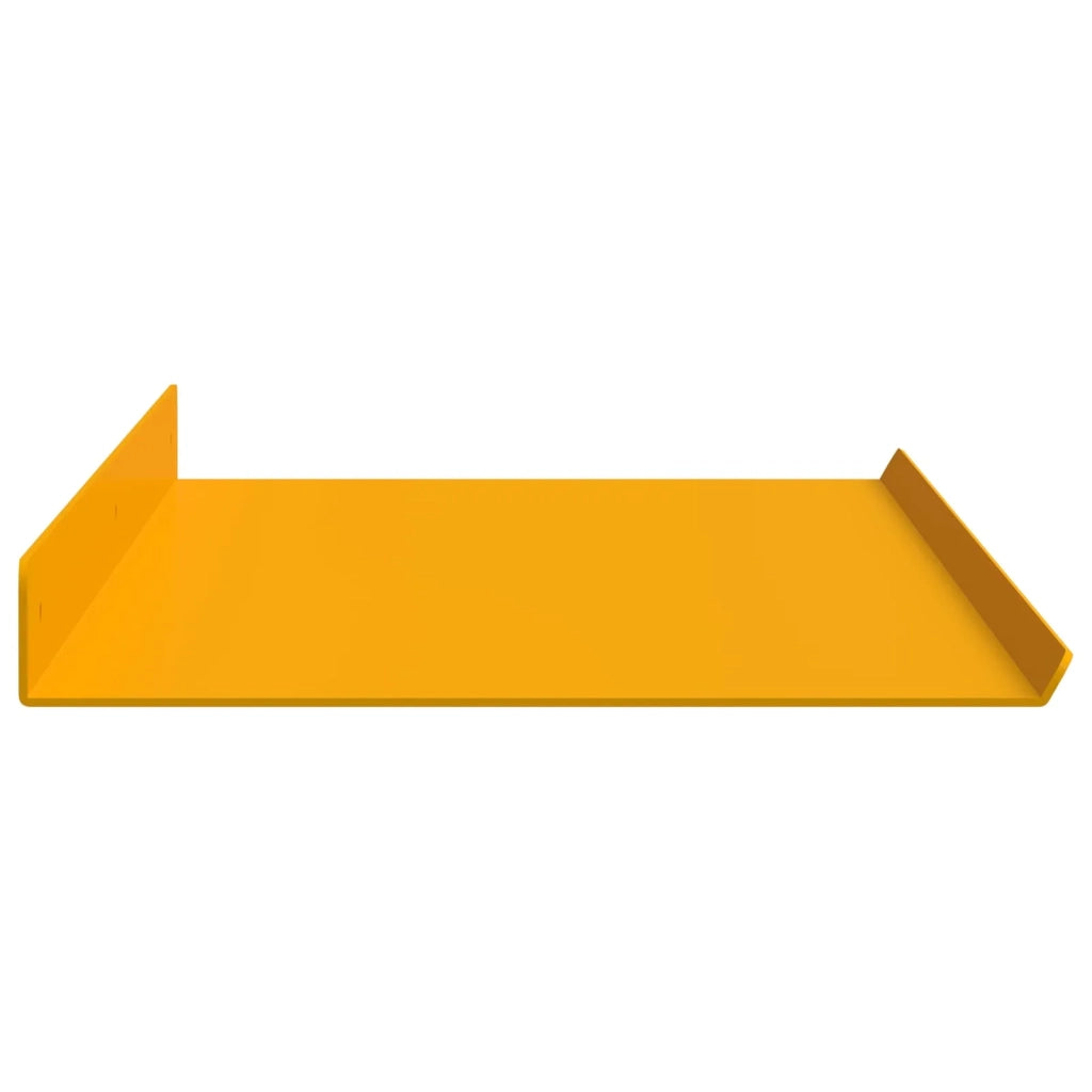 Mensola sospesa 2 pcs Giallo senape 80 x 18 x 2,5 cm Acciaio