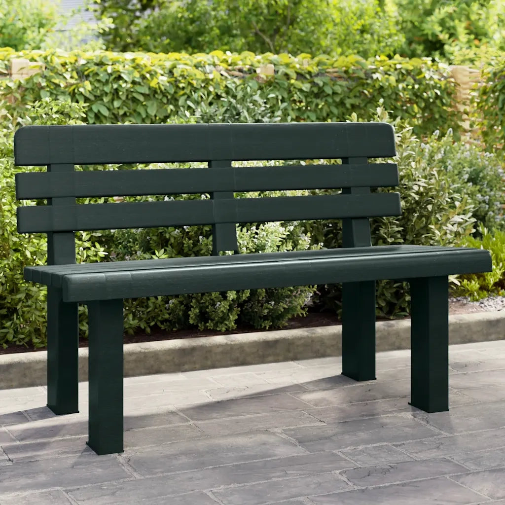 Panchina da Giardino | Panca da Giardino Verde 110x52x71 cm in Polipropilene