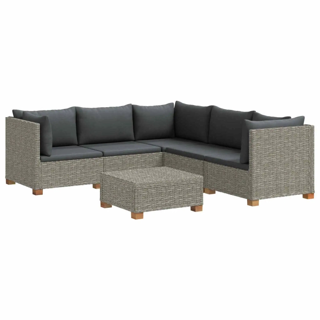 6 pz Set Lounge in Rattan con Cuscini GENDT Rattan naturale 3429853