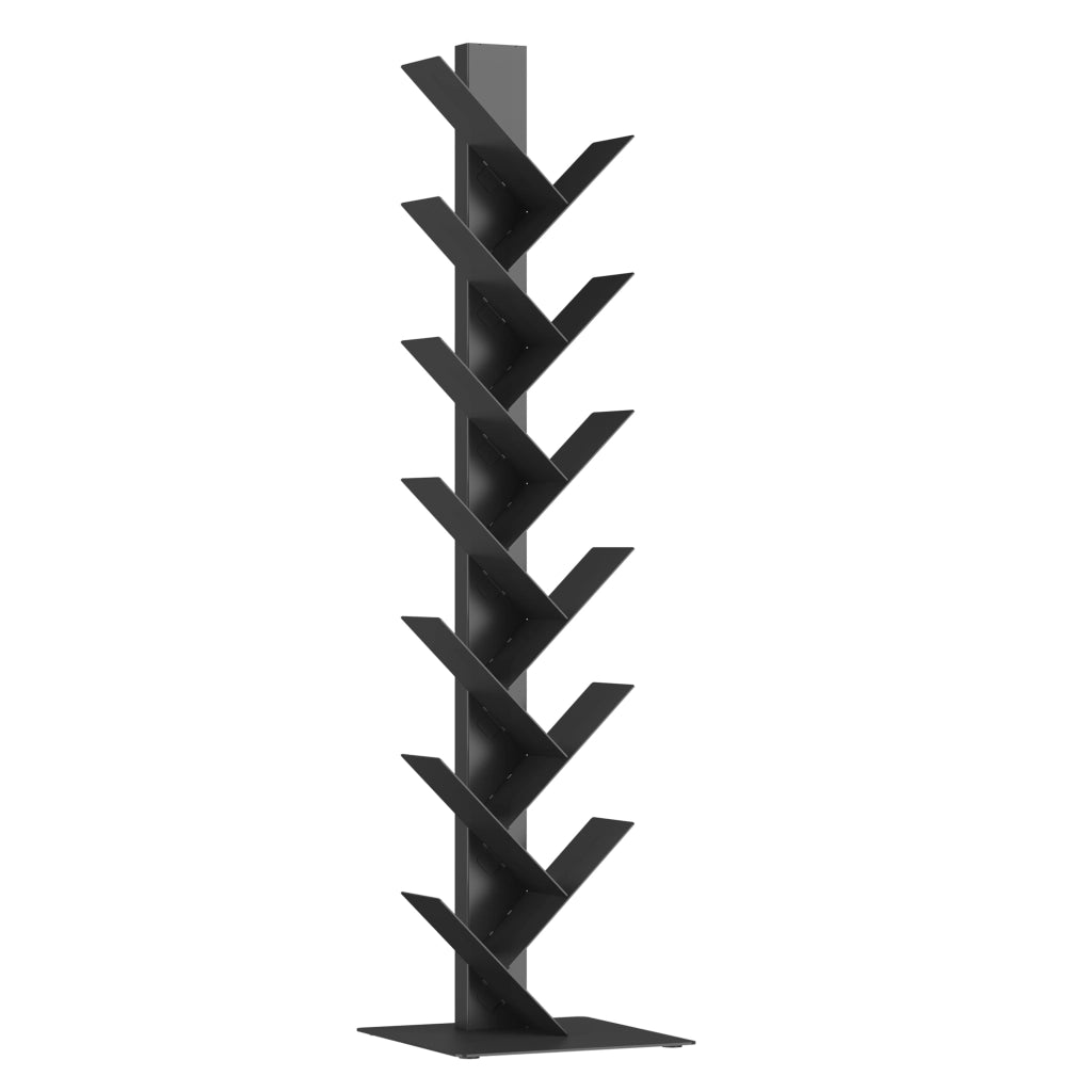 Libreria Eksjö a Forma di Albero Scaffale da Terra 150 x 39 x 39 cm - Nero [en.casa]