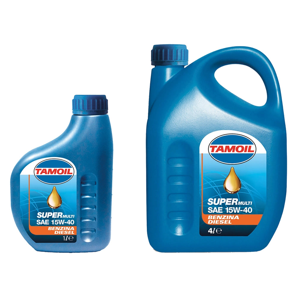 OLIO MOTORE PER AUTOVETTURE 'TAMOIL SUPERM' 15W40 - lt. 4- 4 pezzi  - TAMOIL