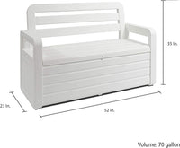 Toomax cassapanca Foreverspring 270 lt plastica effetto Legno Bianco132x58x89 h