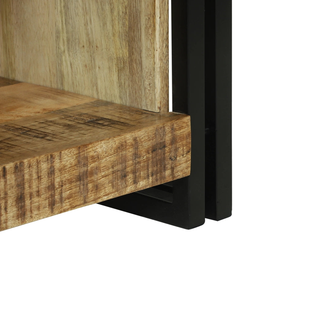 Tavolino da CaffÃ¨ 90x50x38 cm Legno Massello Grezzo di Mango