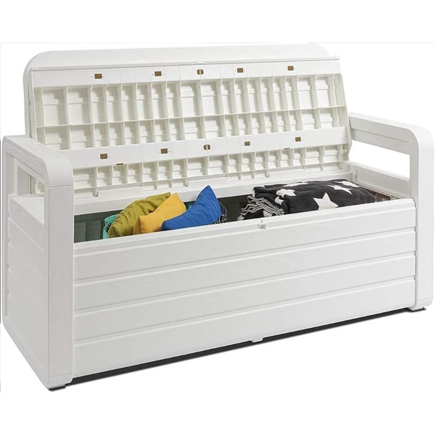 Toomax cassapanca Foreverspring 270 lt plastica effetto Legno Bianco132x58x89 h