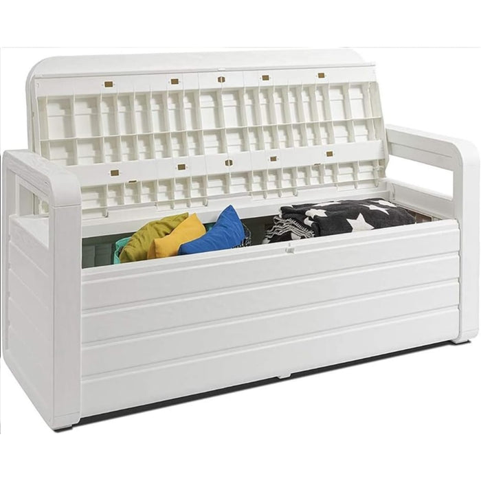 Toomax cassapanca Foreverspring 270 lt plastica effetto Legno Bianco132x58x89 h