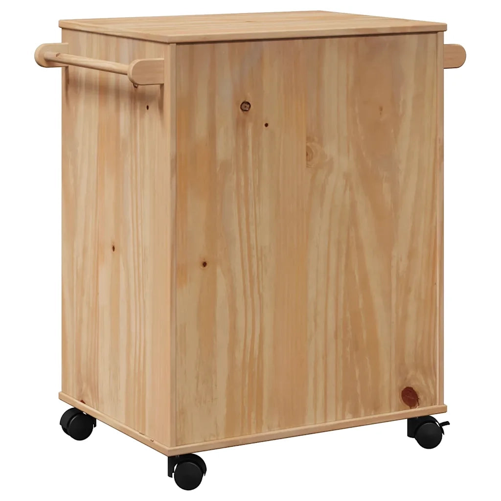 vidaXL Carrello da Cucina OTTA 59x45x80 cm in Legno Massello di Pino