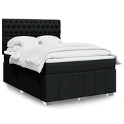Giroletto a Molle con Materasso Nero 140x200 cm in Tessuto 3291700