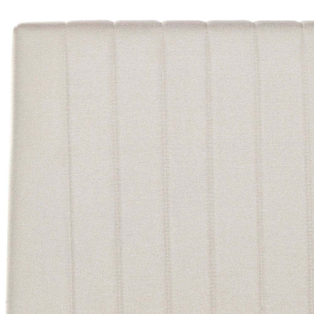 Letto con contenitore  in tessuto beige 140 x 200 cm Testata imbottita
