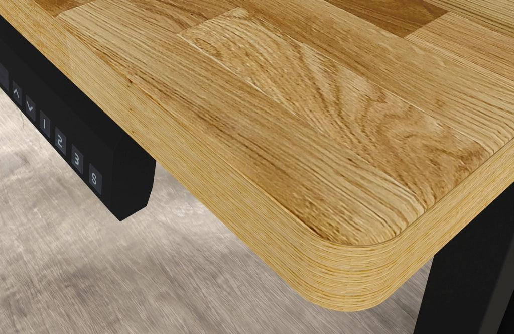 SCRIVANIA BIM NATURAL DESK 2P NERO OPACO ROVERE NATURALE 140x70
