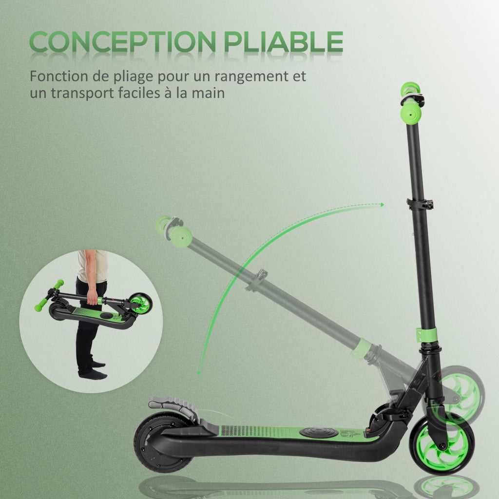 Trottinette elettrica per bambini ¨C zephmum ¨C verde, alluminio, acciaio, 71x36,5x75-80cm
