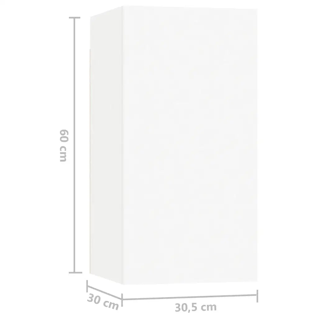 Set Mobili Porta TV 10 pz Bianco in Legno Multistrato 3078737