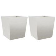 2 pz Fioriere | Cassetta per fiori | Vaso da Giardino 50x50x50 cm in Acciaio Inox
