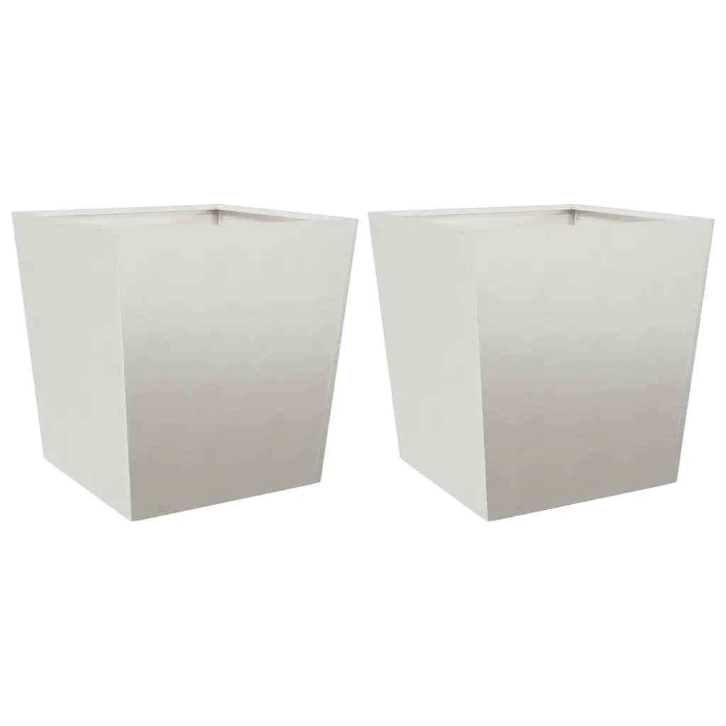 2 pz Fioriere | Cassetta per fiori | Vaso da Giardino 50x50x50 cm in Acciaio Inox