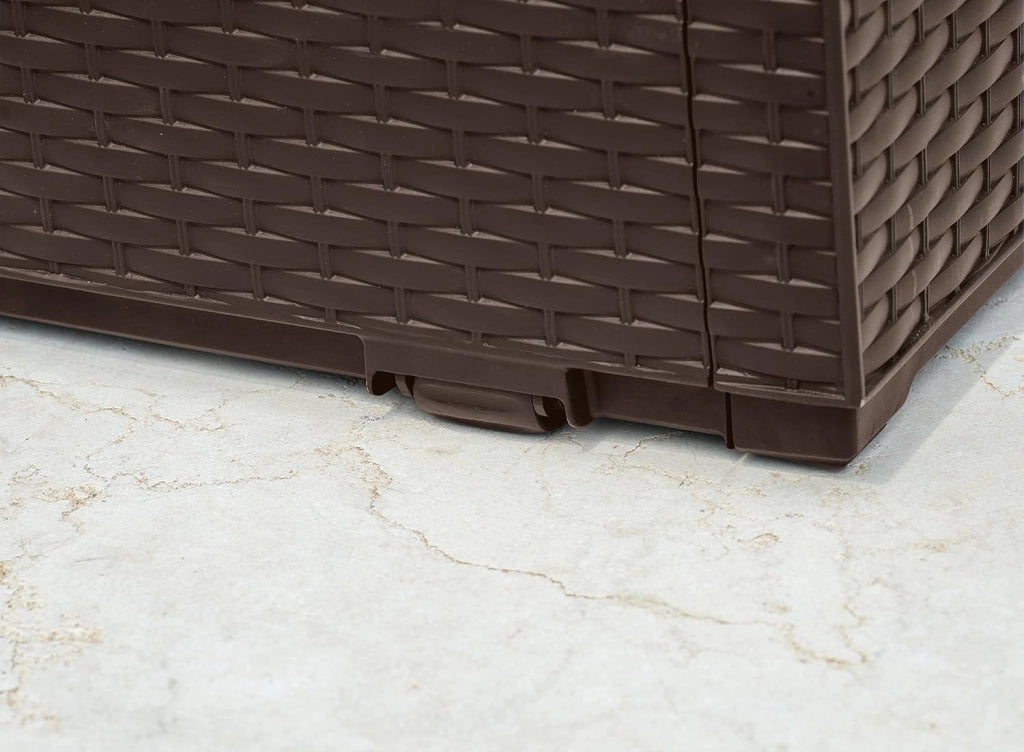 S14647140 Baule Capri Marrone 305 Litri in Resina Cm 123 X 53.5 X 57 H