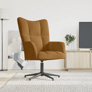 vidaXL Sedia Relax Marrone in Velluto