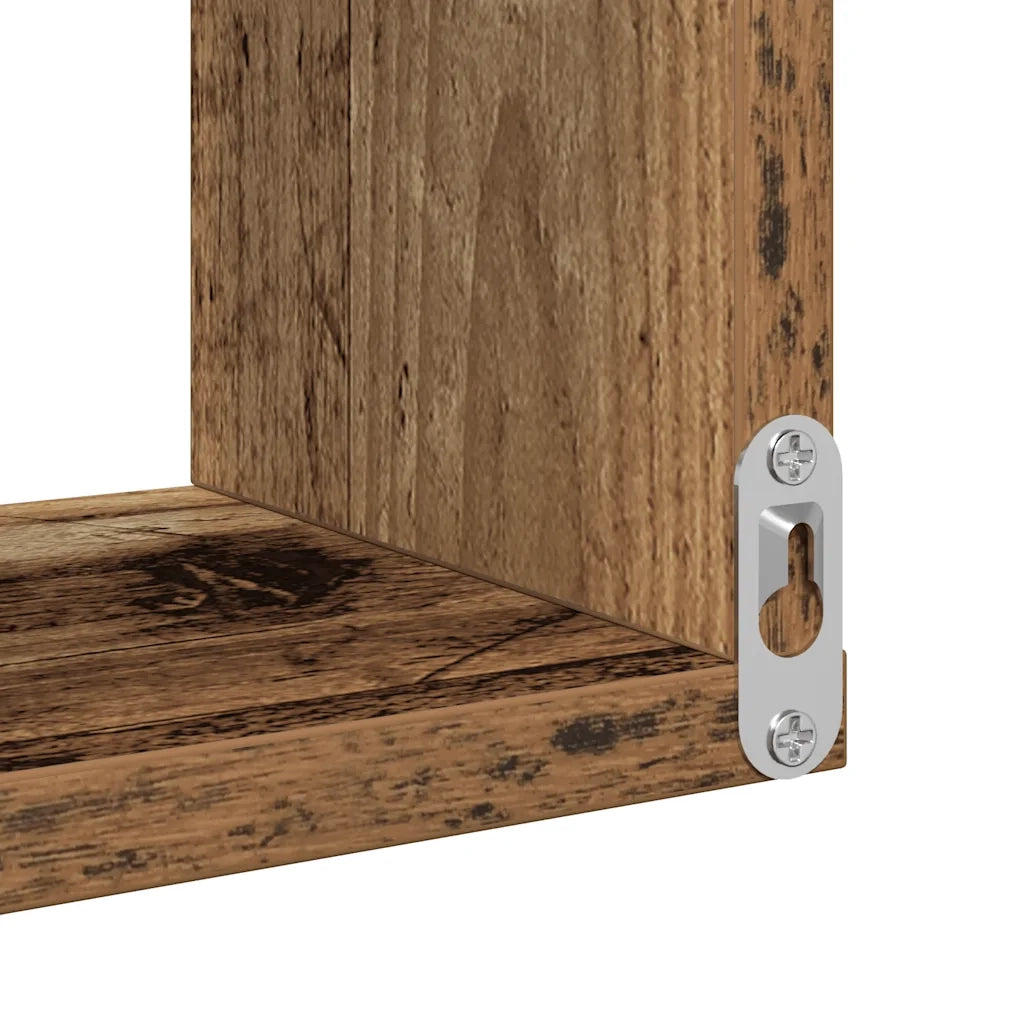 Scaffale Angolare Muro Legno Antico 40x40x49,5 cm Truciolato 856606