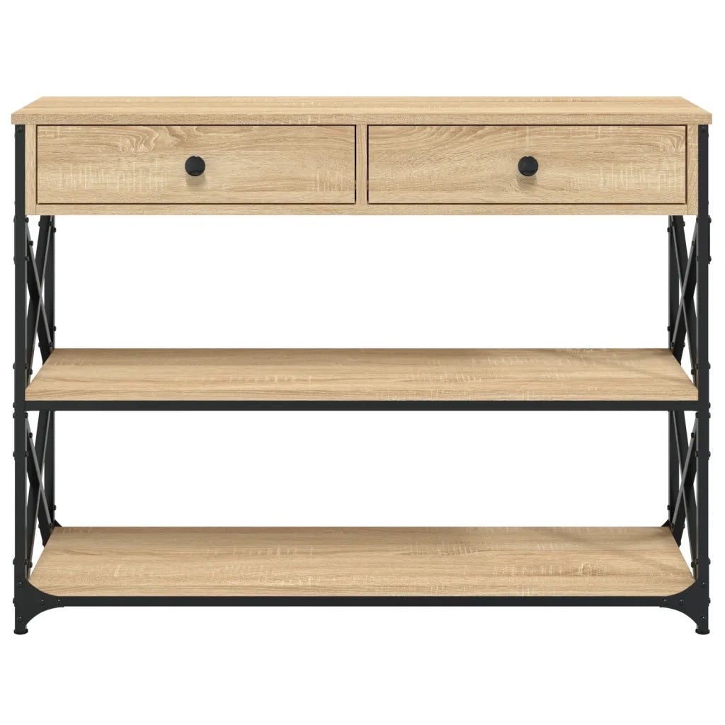 Tavolo Consolle Rovere Sonoma 100x28x75 cm in Legno Multistrato 834191