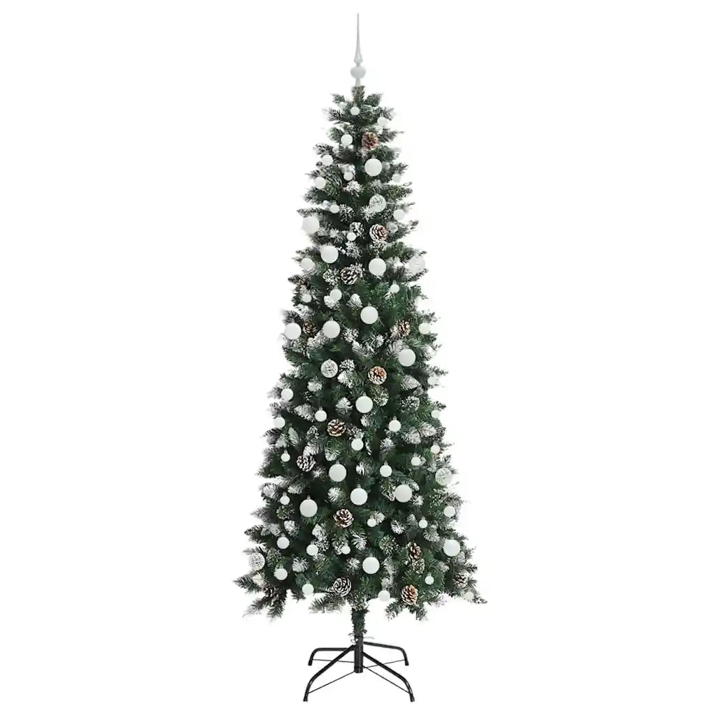 Albero di Natale artificiale con 300 LED Verde 210 cm 3395835