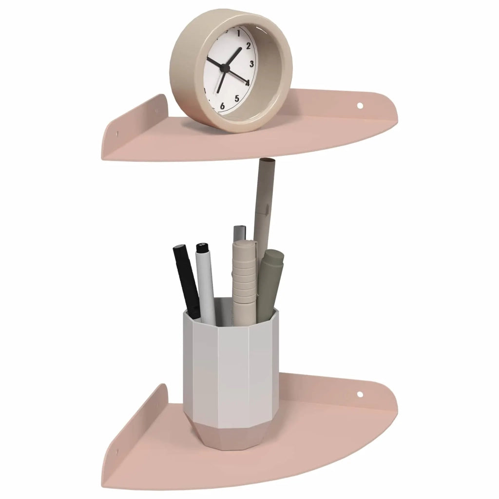 Mensola sospesa con lo scaffale 2 pcs Rosa 18 x 18 x 2 cm 8004088