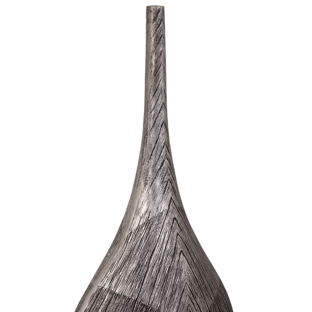 Vaso in poliresina argento 23,5x13,5x48,5h