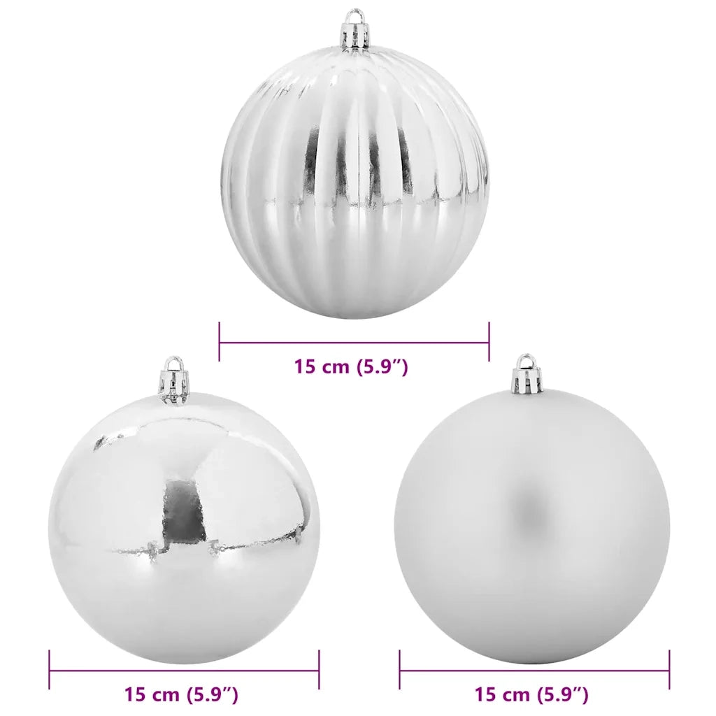 Set di palline di Natale XL 9 pz Argento Plastica CFW3547857
